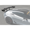 EOS ZR1 Style Extended Carbon Fiber High Wing Spoiler w/ Carbon Fiber Wing Riser :: 2014-2019 C7 Corvette Grand Sport & Z06