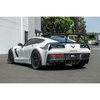 EOS ZR1 Style Extended Carbon Fiber High Wing Spoiler w/ Carbon Fiber Wing Riser :: 2014-2019 C7 Corvette Grand Sport & Z06