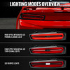6th Gen Camaro Red LED Sequential Tail Lights, Black Housing :: 2016-2018 Camaro w/ Factory LED Tail Lights
