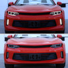 6th Gen Camaro Projector Headlights w/ LED Bar & Sequential Turn Signal, Gloss Black Housing :: 2016-2018 Camaro w/o HID Headlights
