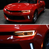 6th Gen Camaro Projector Headlights w/ LED Bar & Sequential Turn Signal, Matte Black Housing :: 2016-2018 Camaro w/o HID Headlights