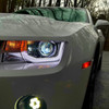 5th Gen Camaro Projector Headlights w/ LED Bar, Chrome Housing :: 2010-2013 Camaro w/o HID Headlights