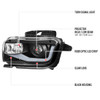 5th Gen Camaro Projector Headlights w/ LED Bar, Matte Black Housing :: 2010-2013 Camaro w/o HID Headlights