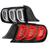 S550 Mustang Sequential LED Tail Lights, Jet Black Housing :: 2015-2023 Ford Mustang