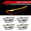 S550 Mustang HID Projector Headlights w/ Switchback Sequential LED Bar Turn Signals, Chrome Housing :: 2015-2022 Ford Mustang w/ HID Headlights