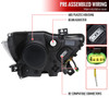 S550 Mustang HID Projector Headlights w/ Switchback Sequential LED Strip Turn Signals, Matte Black Housing w/ Smoked Lens :: 2015-2022 Ford Mustang w/ HID Headlights