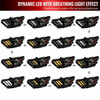 S550 Mustang HID Projector Headlights w/ Switchback Sequential LED Strip Turn Signals, Matte Black Housing w/ Smoked Lens :: 2015-2022 Ford Mustang w/ HID Headlights