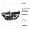 S550 Mustang HID Projector Headlights w/ Switchback Sequential LED Bar Turn Signals, Matte Black Housing :: 2015-2022 Ford Mustang w/ HID Headlights