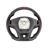 5th Gen Camaro Carbon Fiber Steering Wheel w/ Button Cover, Perforated Leather Grips :: 2012-2015 Camaro