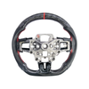 S550 Mustang LCD Screen Carbon Fiber Steering Wheel w/ Button Cover, Perforated Leather Grips :: 2015-2017 Ford Mustang