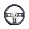 S550 Mustang LCD Screen Carbon Fiber Steering Wheel w/ Button Cover, Perforated Leather Grips :: 2018-2023 Ford Mustang