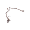 S650 Mustang Muffler Delete Axle-Back Exhaust w/ 3" Quad Polished Tips :: 2024-2026 Ford Mustang GT