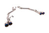 S650 Mustang Muffler Delete Axle-Back Exhaust w/ 3" Quad Burnt Tips :: 2024-2026 Ford Mustang GT