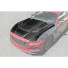 S650 Mustang Super Snake Style Vented Hood, Carbon Fiber :: 2024-2026 Ford Mustang