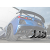 C8 Corvette Rear Diffuser Fins Add-On, Hydro-Dipped Carbon Fiber :: 2020-2026 Corvette Stingray & Z51