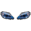 C6 Corvette HID Headlights, LeMans Blue Housing w/ Clear Lens :: 2005-2013 C6 Corvette