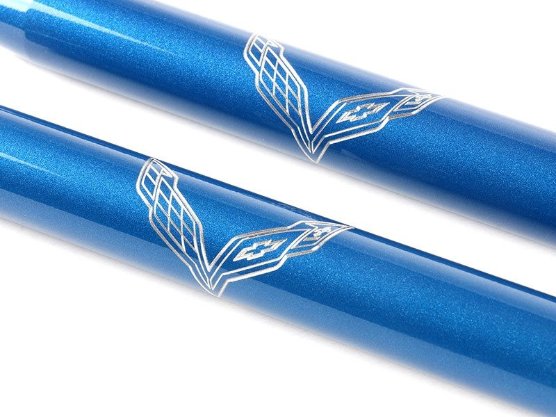 American Brother Designs Hood Shock Covers, Flag Logo, Color Options