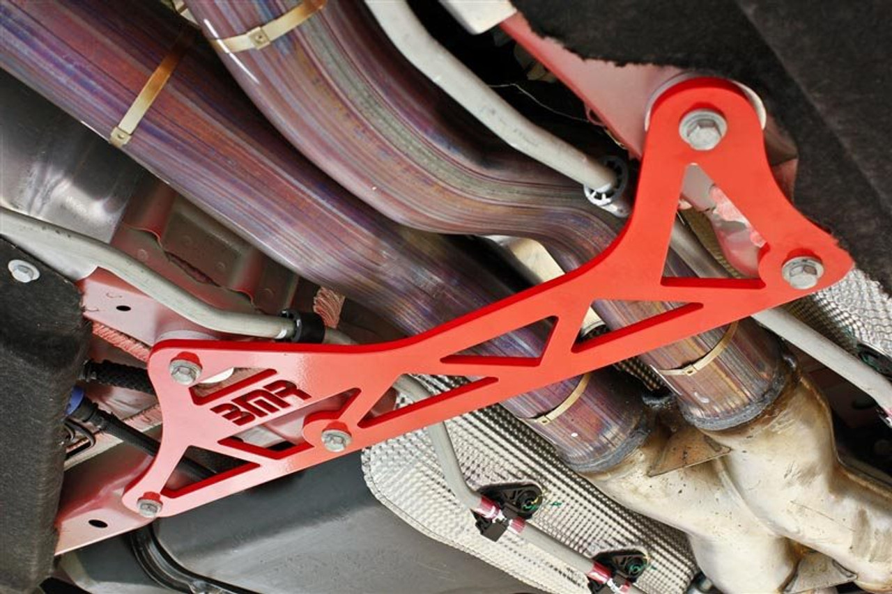 BMR Driveshaft Tunnel Brace, 3/16 Steel, Red :: 2016-2024 Camaro