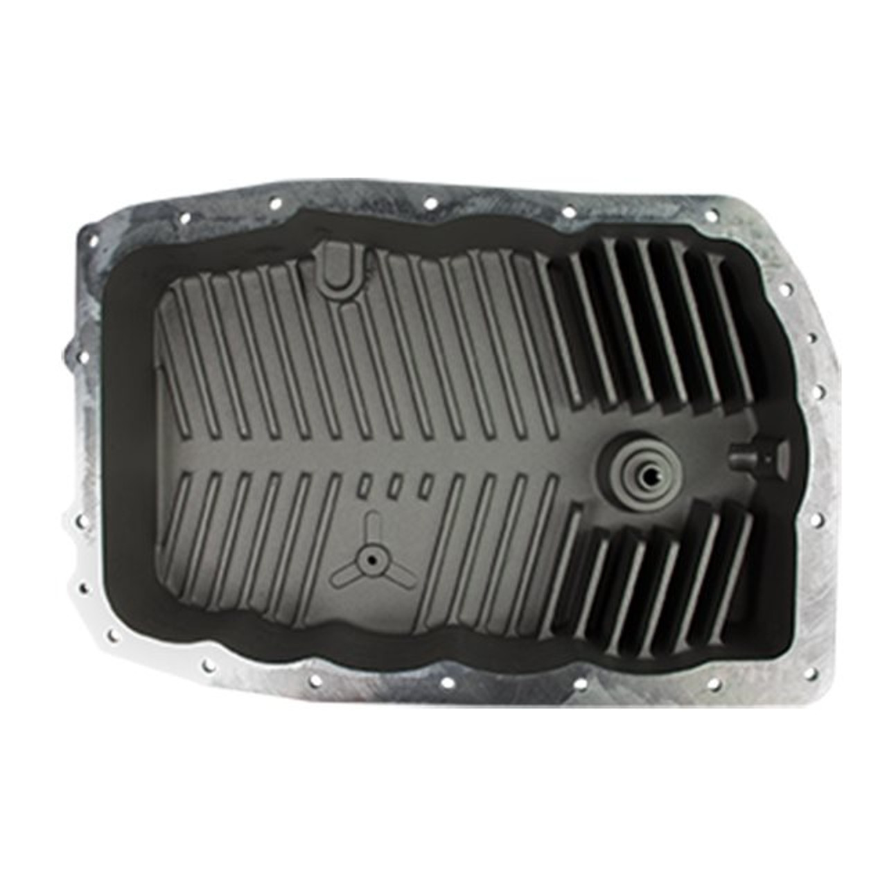 JEGS Transmission Pan Fits GM Chevrolet TH-350 Transmissions Finned Polished Aluminum 2-5 16” Deep Includes Magnetic Drain Plug, Gasket, An - 5