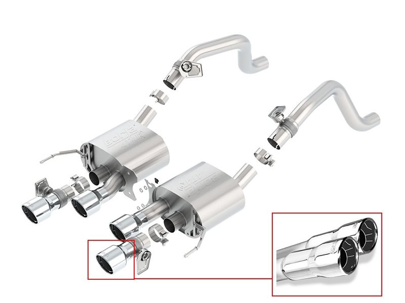 Borla ATAK Axle-Back Exhaust System 11856 w/ 4.25