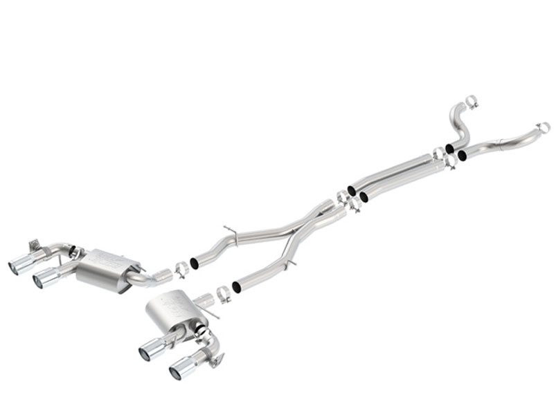 Any NACNAC ナックナック Borla ATAK Cat-Back Exhaust 140727 with Quad Polished Tips-Retains NPP