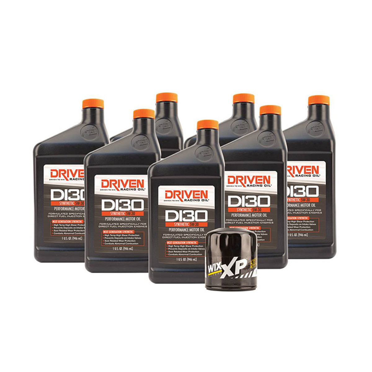 Driven Racing Oil Change Kit w/ 7 Quarts of DI30 5W-30 Synthetic