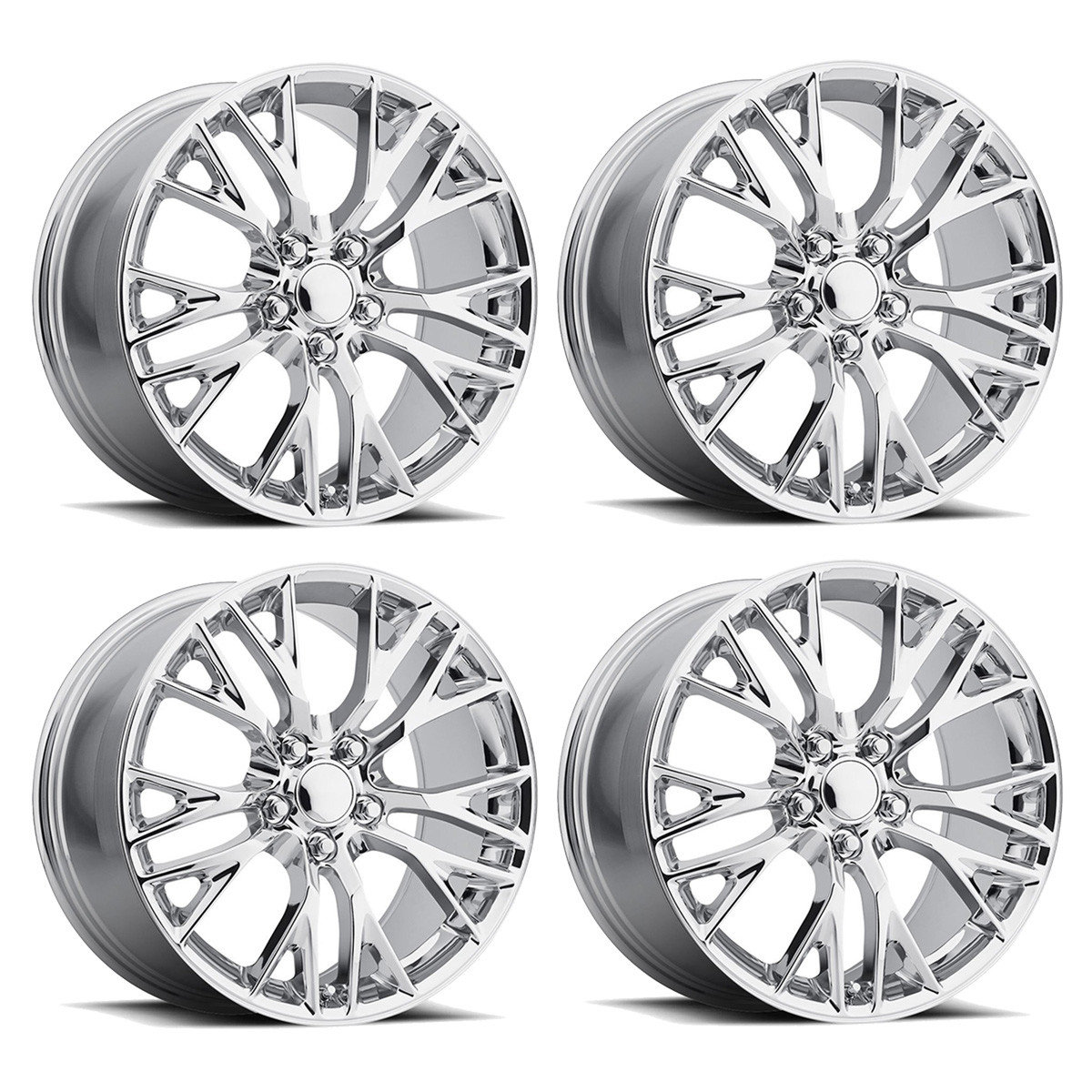 FR 22 Z06 Replica Wheels, Chrome, 19x8.5 & 20x10