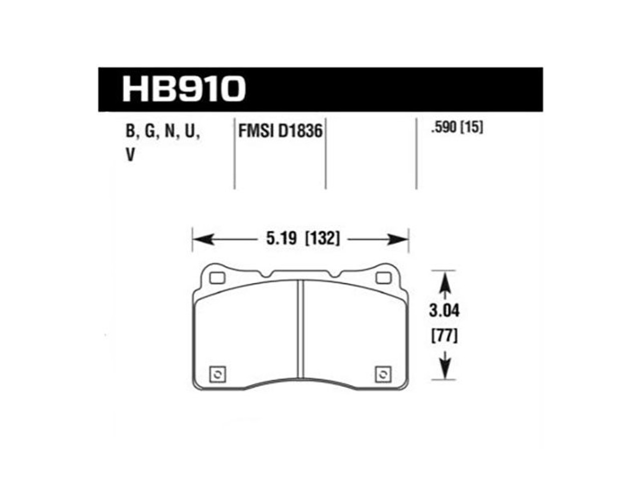 Hawk HP Plus Brake Pads, Front