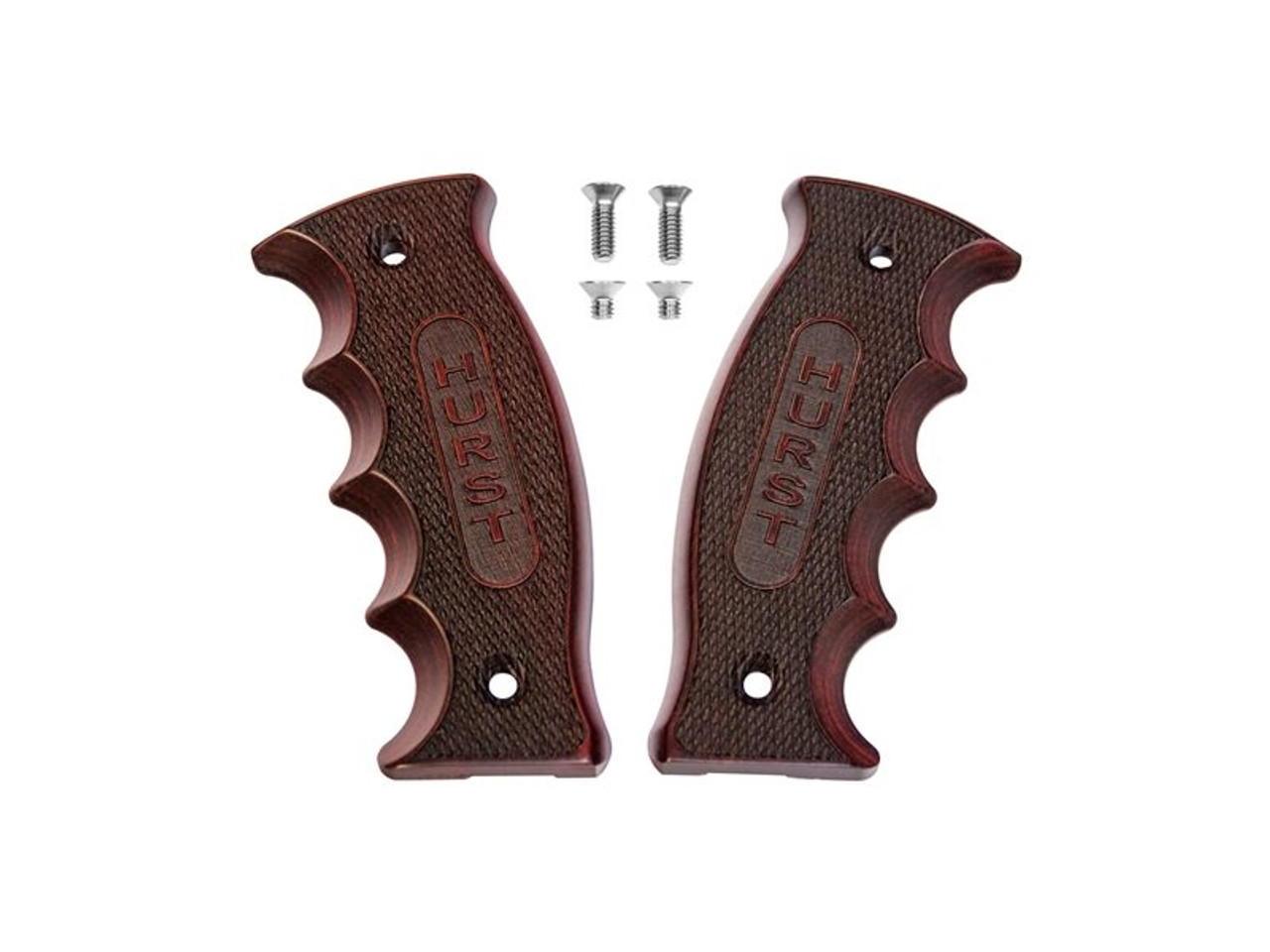 Hurst Replacement Pistol Grip Side Plates, Rosewood