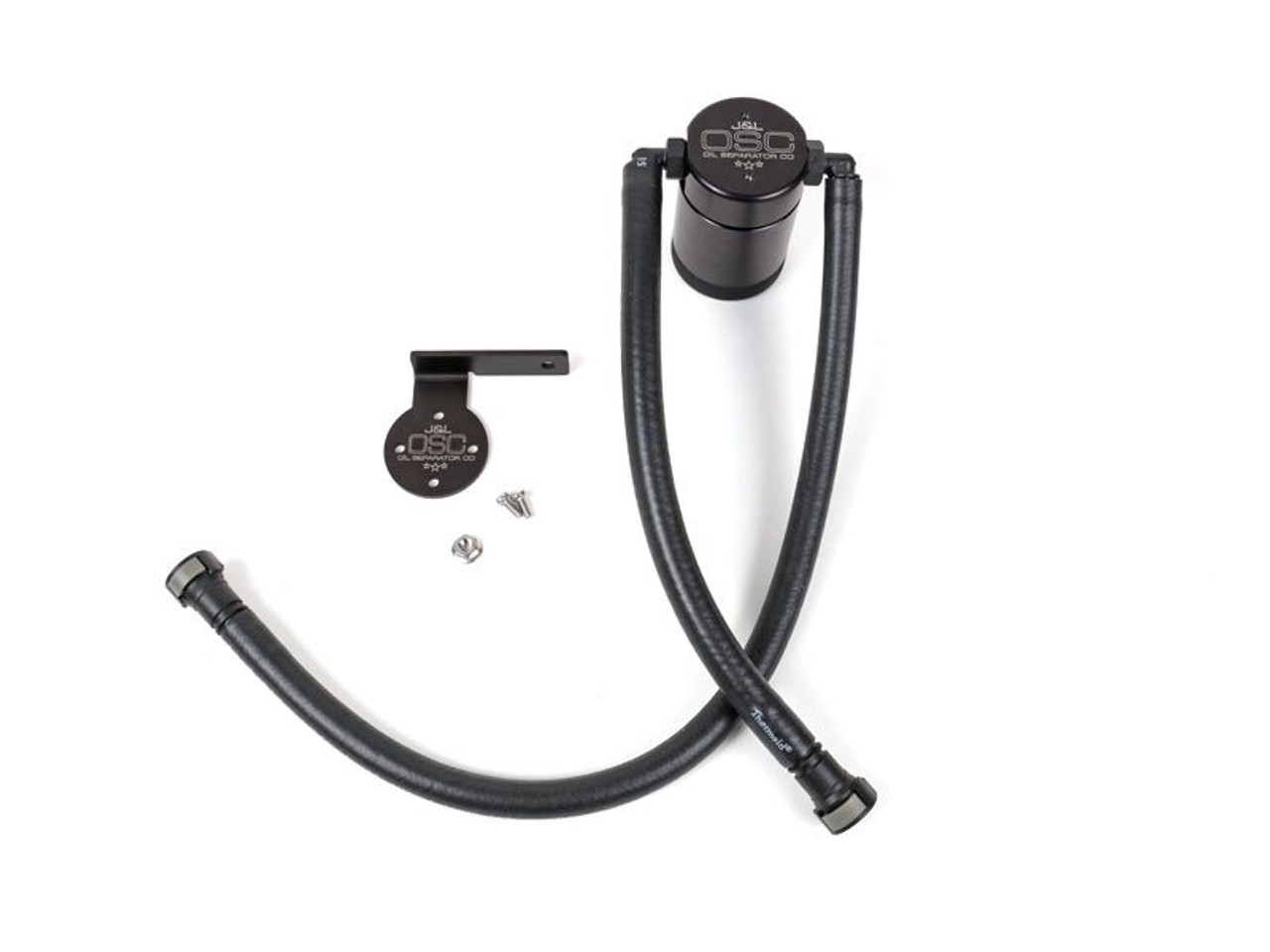 J&L OSC 3.0 Oil Separator, Black Anodized :: 2019-2024 Silverado 1500 5.3L  & 6.2L