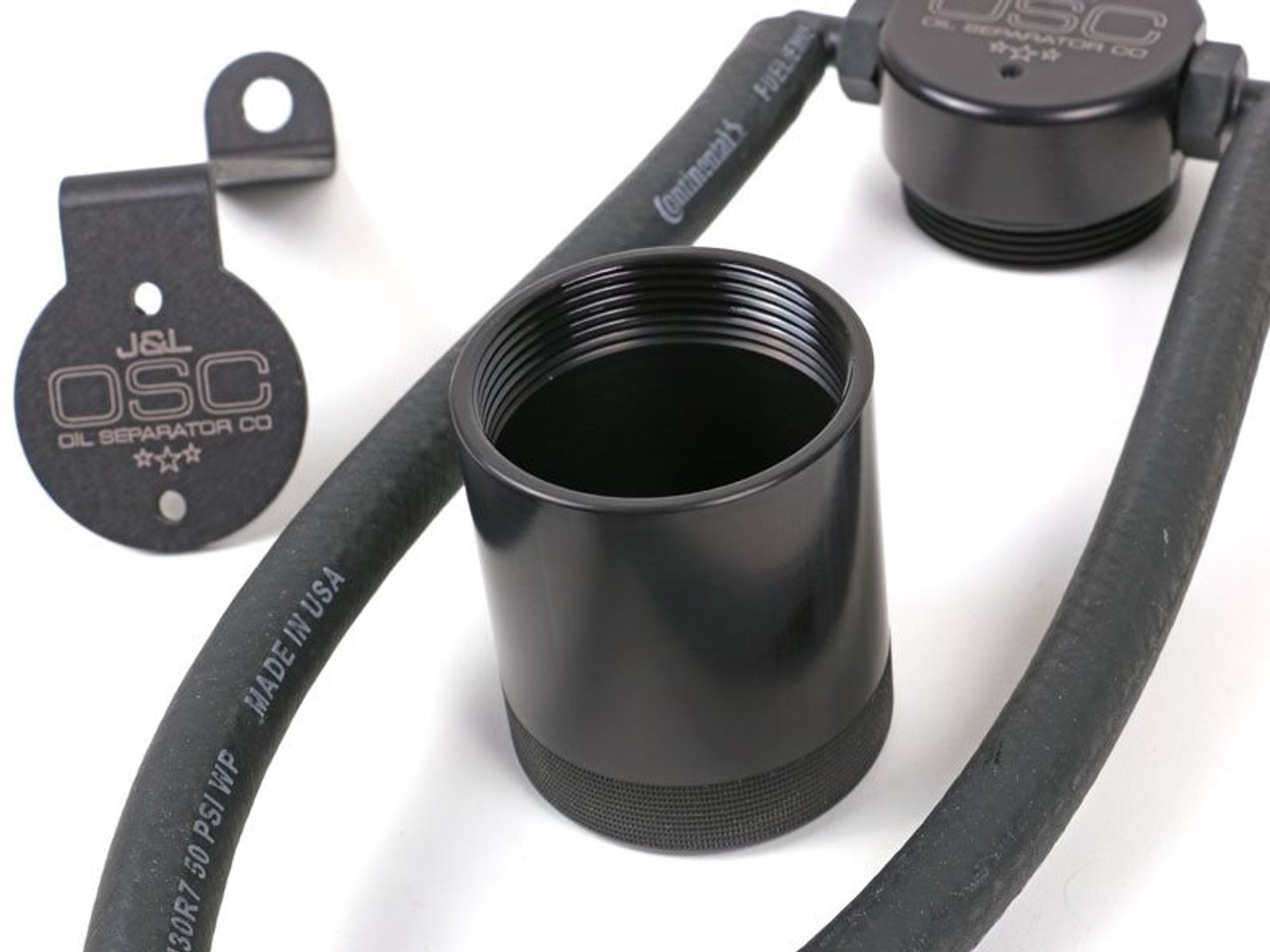 J&L OSC 3.0 Oil Separator, Black Anodized :: 2014-2019 C7 Corvette