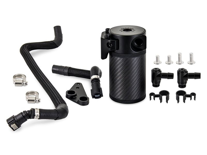 Mishimoto Baffled Carbon Fiber Oil Catch Can, PCV Side