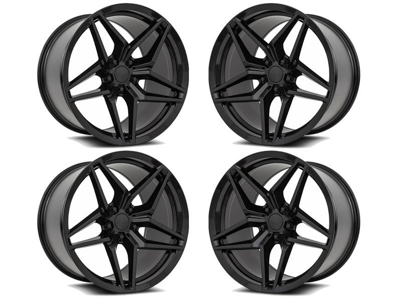 MRR M755 C7 ZR1 Style Wheels, Gloss Black, 20x10 & 20x11