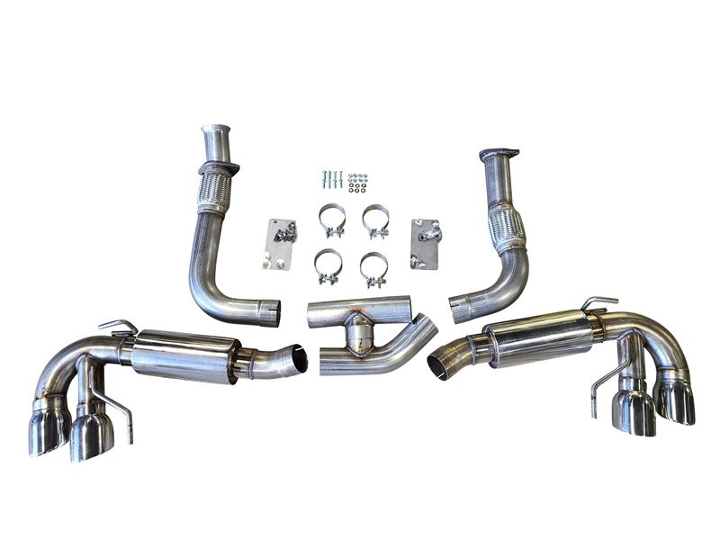 MRT Sport Touring Cat-Back 91S220, Quad 4 Inch Polished Tips