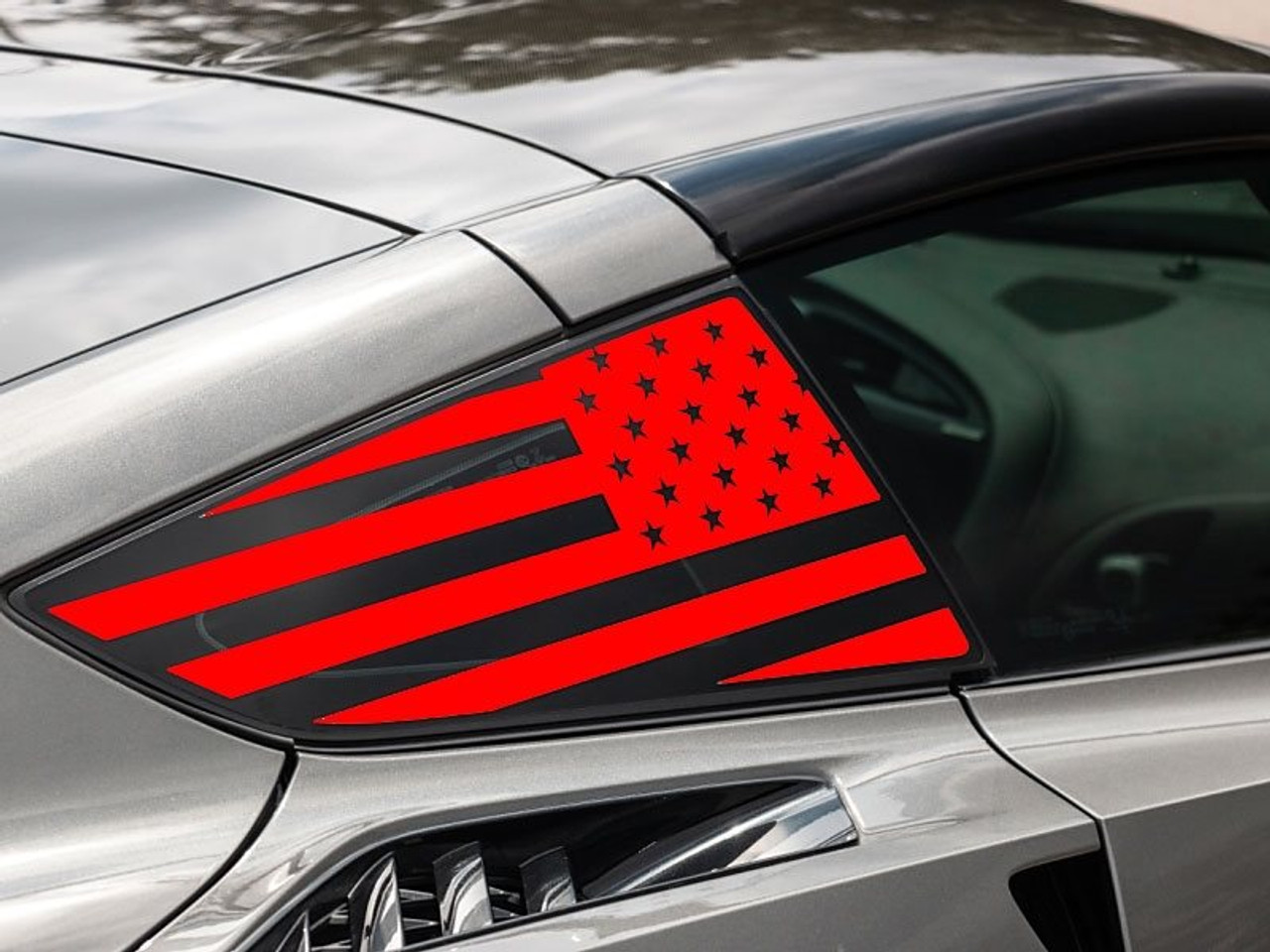 Phastek Straight Flag Side Window Decal :: 2014-2019 C7 Corvette