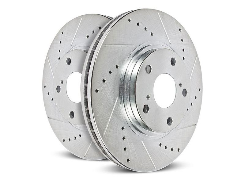 PowerStop Evolution Drilled, Slotted & Zinc Plated Front Rotors