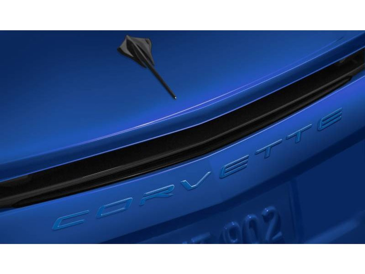 Chevrolet Script Rear Emblem, Elkhart Lake Blue Metallic