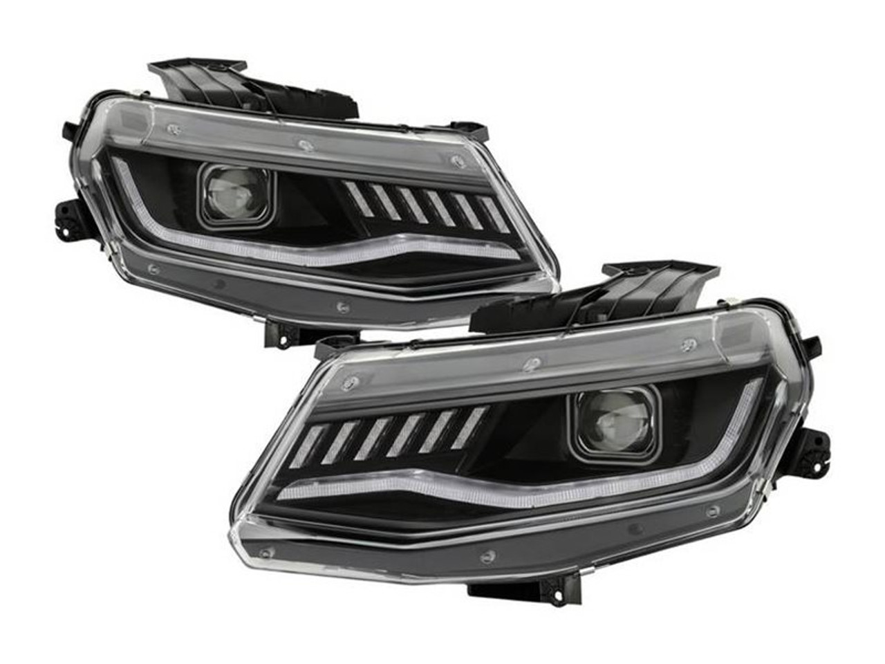 spyder black led headlights