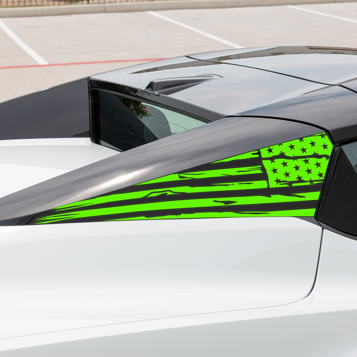 Phastek Distressed American Flag Side Panel Decal, Various Colors