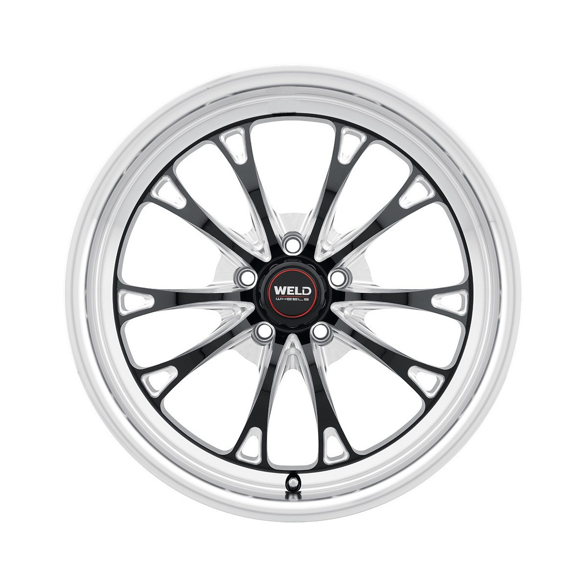 Weld S157 Belmont Drag, 18x5, Gloss Milled Black