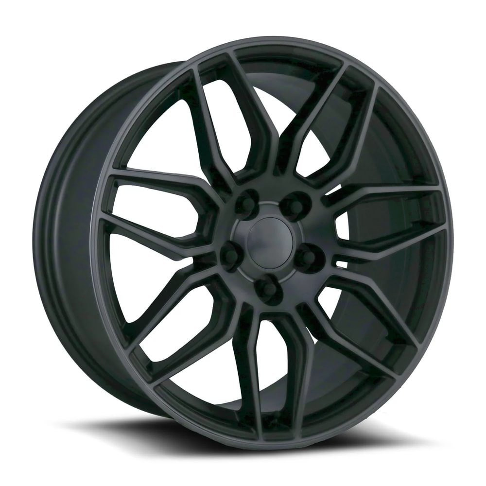 FR 401F C8 Z06 Replica Front Wheel, Titanium Machined Face w\Dark