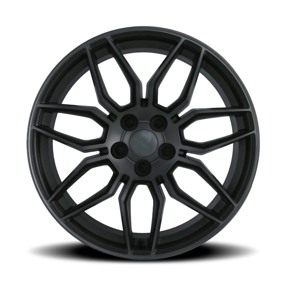 FR 401F C8 Z06 Replica Rear Wheel, Titanium Machined Face w\Dark