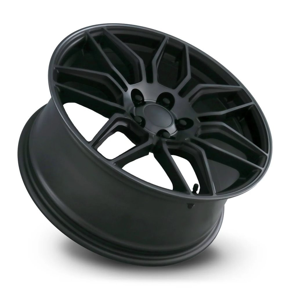 FR 401F C8 Z06 Replica Front Wheel, Titanium Machined Face w\Dark