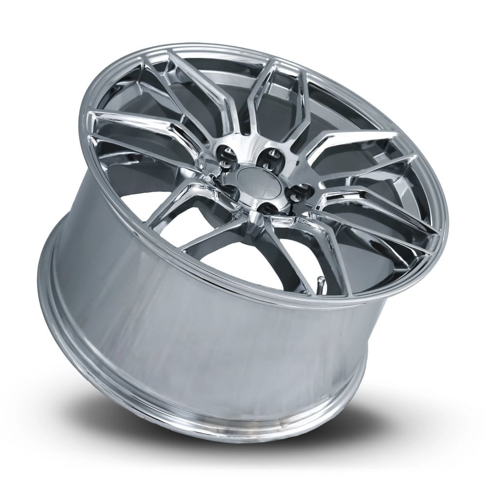 FR 401F C8 Z06 Replica Wheel Set, Chrome, 19x10 & 20x12
