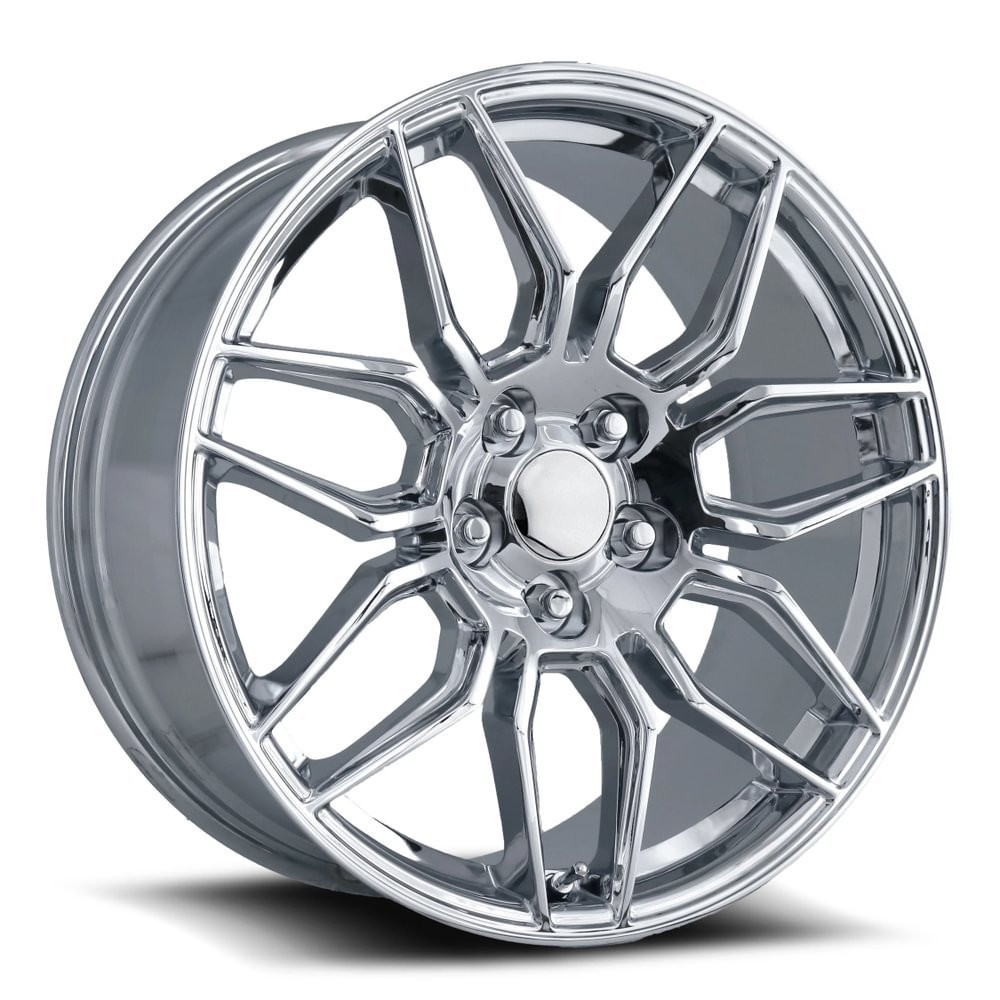 FR 401F C8 Z06 Replica Wheel Set, Chrome, 18x8.5 & 19x10
