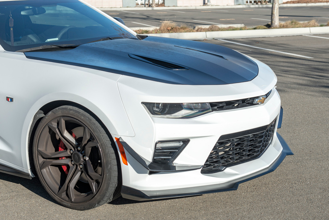Pair Front Bumper Side Splitter Canards For 2016-2023 Chevy Camaro – Matte Black – Fits 1LE Bumper Conversion