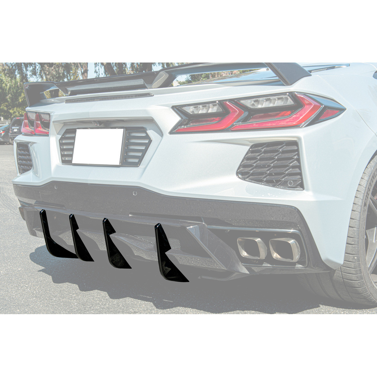 EOS Rear Diffuser Fins Add-On, Carbon Flash Metallic
