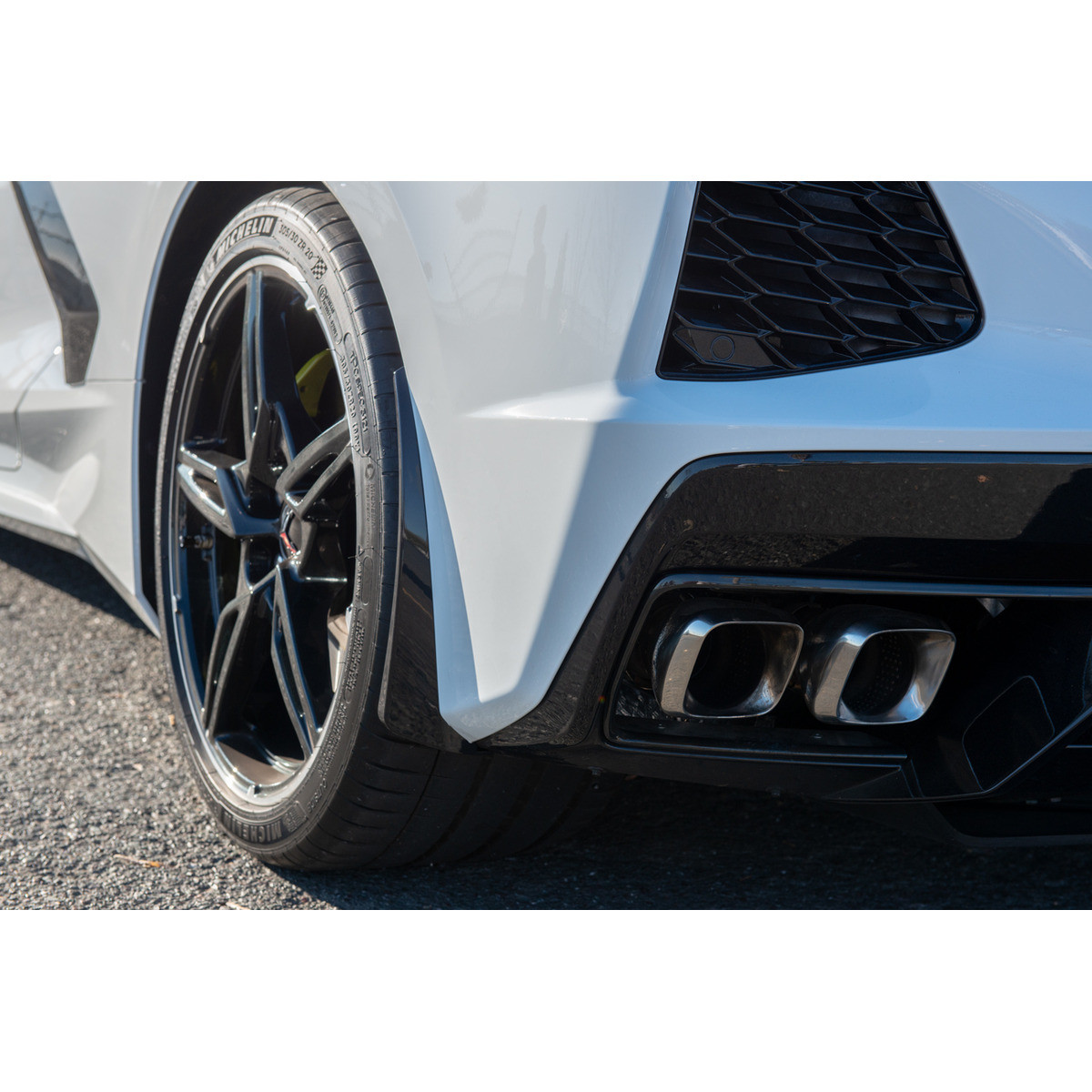 EOS XL Extended Rear Splash Guards, Carbon Flash Metallic
