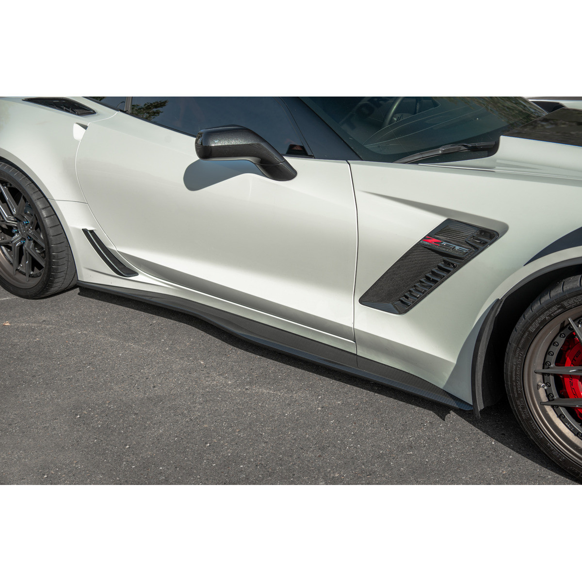 EOS Z07 Style Side Skirts, Hydro Dipped Carbon Fiber