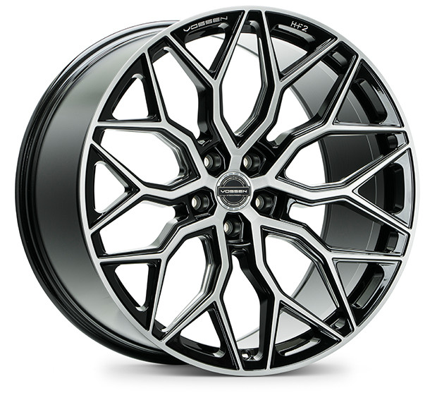 Vossen HF-2 Hybrid Forged Front Wheel, Brushed Gloss Black, Flat